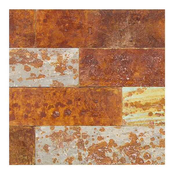Panel Distressed Metal 6X24 Tarnished Ti