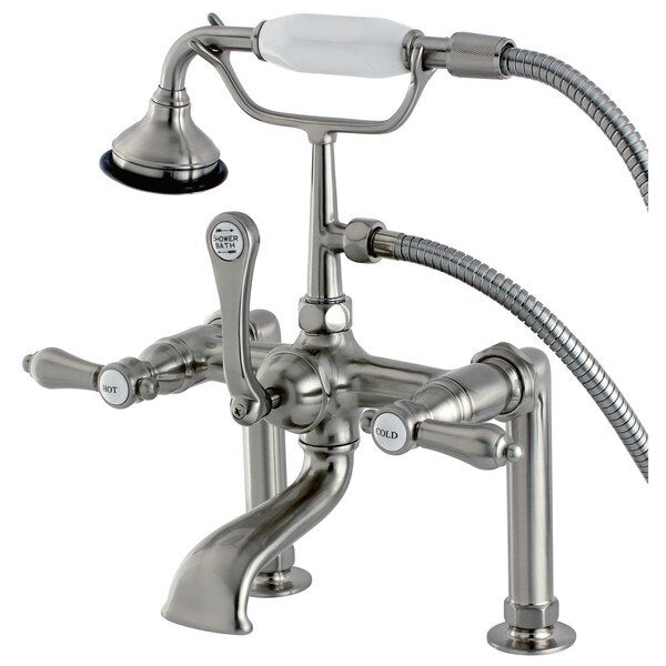 Deck-Mount Clawfoot Tub Faucet, Brushed Nickel, Deck Mount