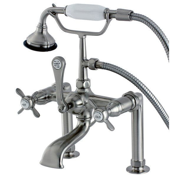 Deck-Mount Clawfoot Tub Faucet, Brushed Nickel, Deck Mount