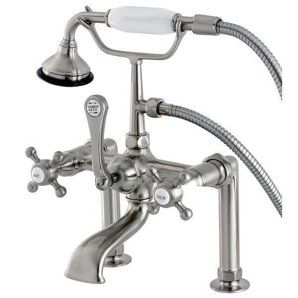 Deck-Mount Clawfoot Tub Faucet, Brushed Nickel, Deck Mount