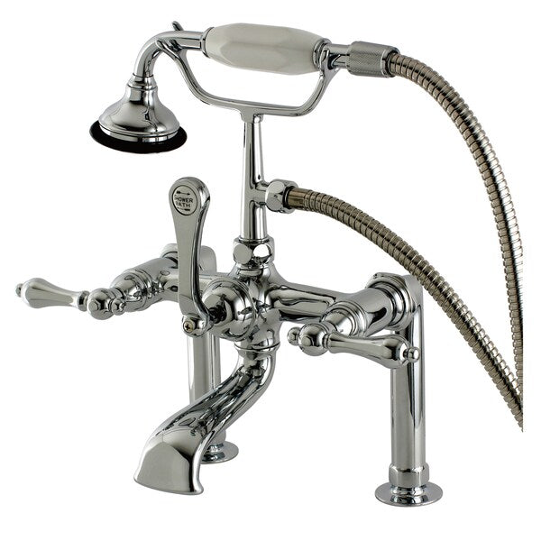 Deck-Mount Clawfoot Tub Faucet, Polished Chrome, Deck Mount