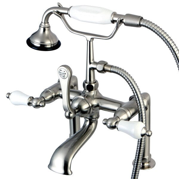 Deck-Mount Clawfoot Tub Faucet, Brushed Nickel, Deck Mount