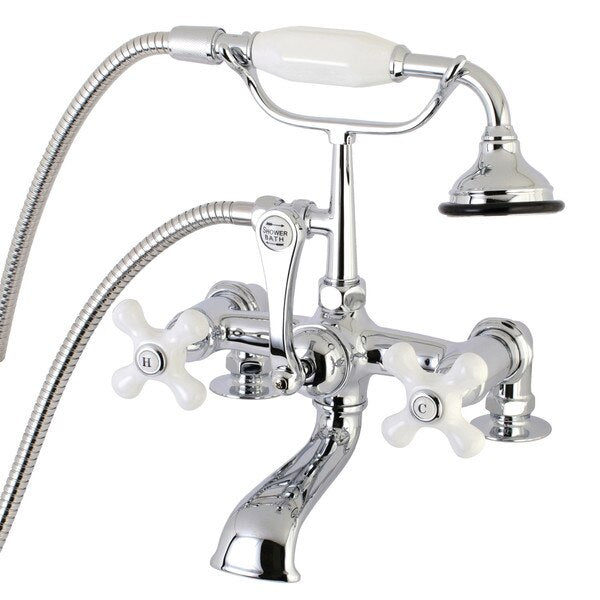 Deck-Mount Clawfoot Tub Faucet, Polished Chrome, Deck Mount