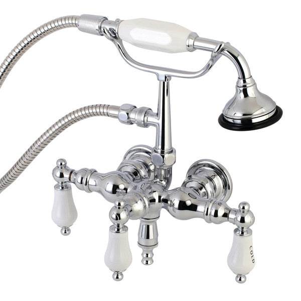 Wall-Mount Clawfoot Tub Faucet, Polished Chrome, Tub Wall Mount