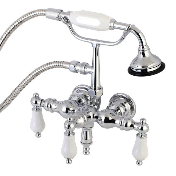 Wall-Mount Clawfoot Tub Faucet, Polished Chrome, Tub Wall Mount