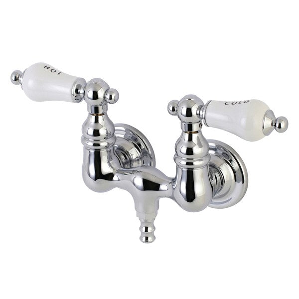 Wall-Mount Clawfoot Tub Faucet, Polished Chrome, Tub Wall Mount