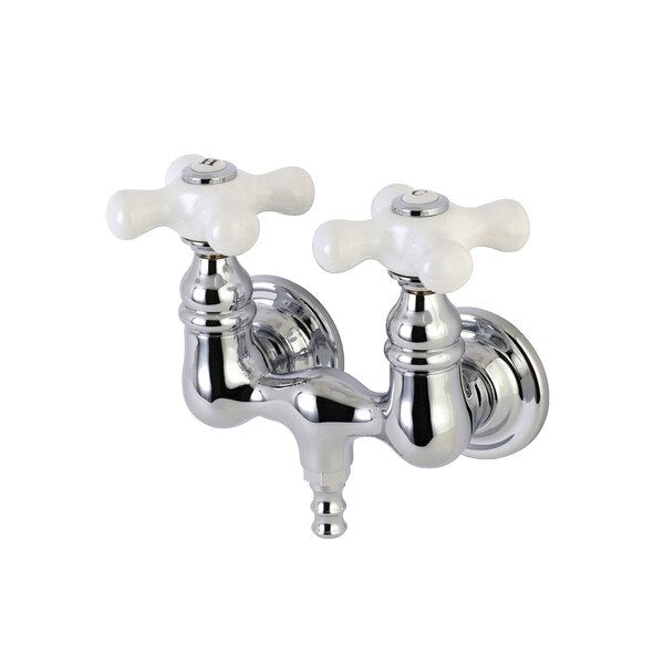 Wall-Mount Clawfoot Tub Faucet, Polished Chrome, Tub Wall Mount