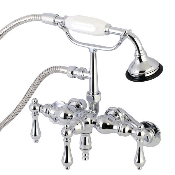 Wall-Mount Clawfoot Tub Faucet, Polished Chrome, Tub Wall Mount