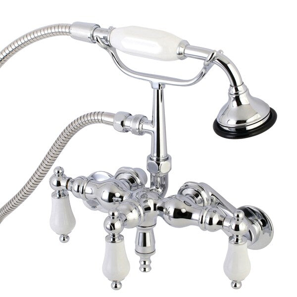 Wall-Mount Clawfoot Tub Faucet, Polished Chrome, Tub Wall Mount