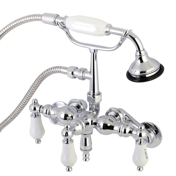 Wall-Mount Clawfoot Tub Faucet, Polished Chrome, Tub Wall Mount