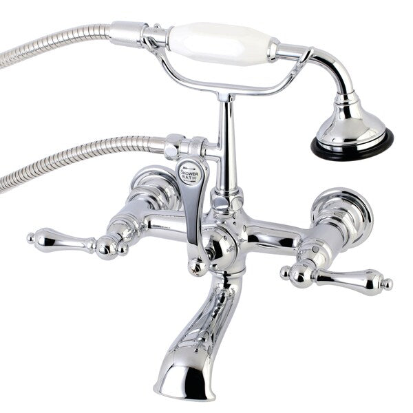 Wall-Mount Clawfoot Tub Faucet, Polished Chrome, Tub Wall Mount