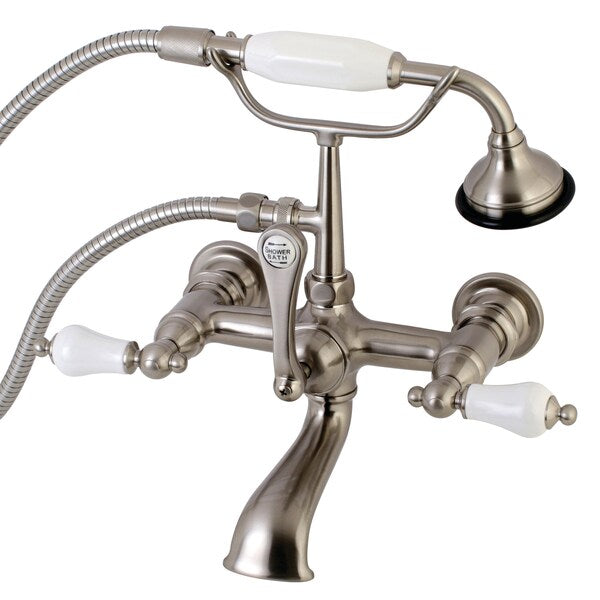 Wall-Mount Clawfoot Tub Faucet, Brushed Nickel, Tub Wall Mount