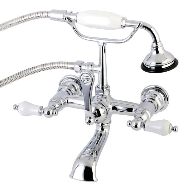 Wall-Mount Clawfoot Tub Faucet, Polished Chrome, Tub Wall Mount