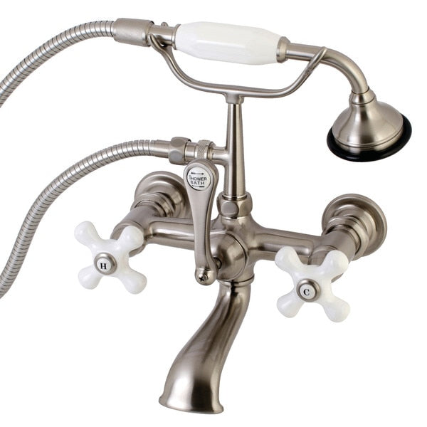 Wall-Mount Clawfoot Tub Faucet, Brushed Nickel, Tub Wall Mount