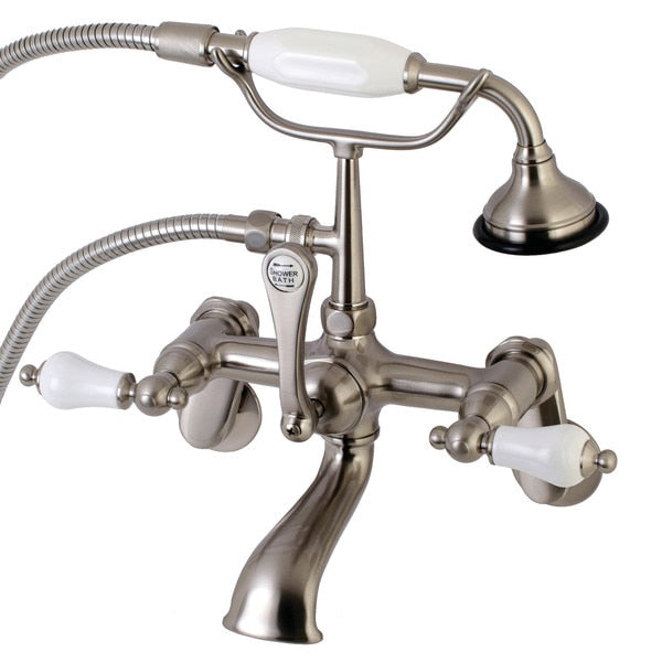 Wall-Mount Clawfoot Tub Faucet, Brushed Nickel, Tub Wall Mount