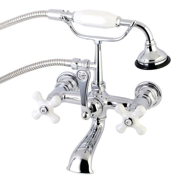Wall-Mount Clawfoot Tub Faucet, Polished Chrome, Tub Wall Mount