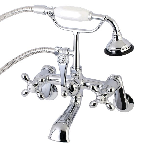 Wall-Mount Clawfoot Tub Faucet, Polished Chrome, Tub Wall Mount