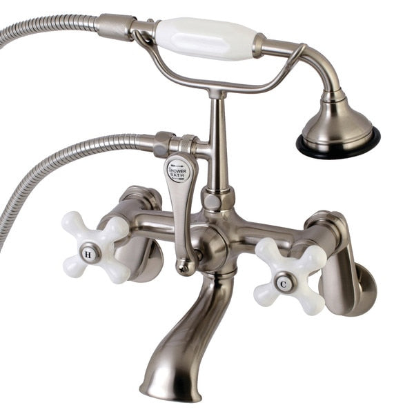 Wall-Mount Clawfoot Tub Faucet, Brushed Nickel, Tub Wall Mount