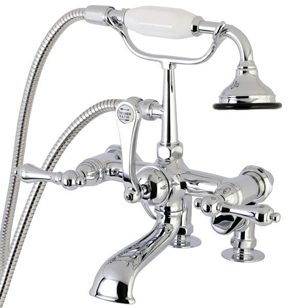 Deck-Mount Clawfoot Tub Faucet, Polished Chrome, Deck Mount