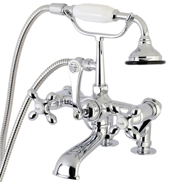 Deck-Mount Clawfoot Tub Faucet, Polished Chrome, Deck Mount