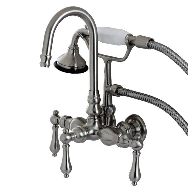Wall-Mount Clawfoot Tub Faucet, Brushed Nickel, Tub Wall Mount