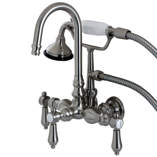 Wall-Mount Clawfoot Tub Faucet, Brushed Nickel, Tub Wall Mount