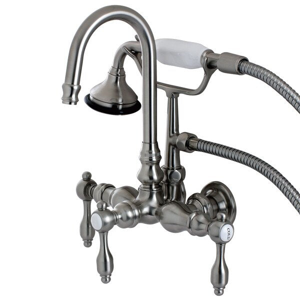 Wall-Mount Clawfoot Tub Faucet, Brushed Nickel, Tub Wall Mount