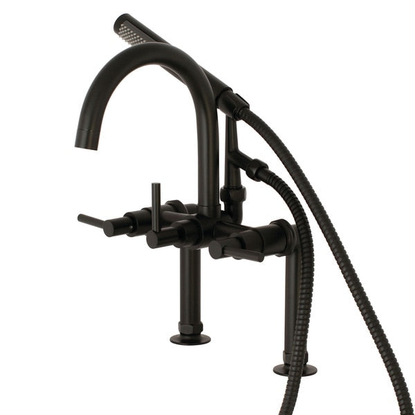 Deck-Mount Clawfoot Tub Faucet, Matte Black, Deck Mount