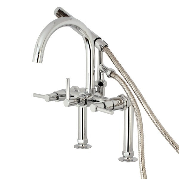 Deck-Mount Clawfoot Tub Faucet, Polished Chrome, Deck Mount