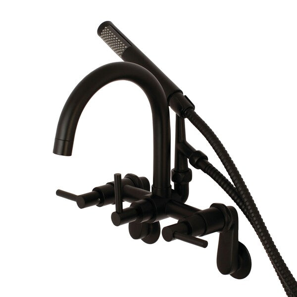 Wall-Mount Clawfoot Tub Faucet, Matte Black, Tub Wall Mount