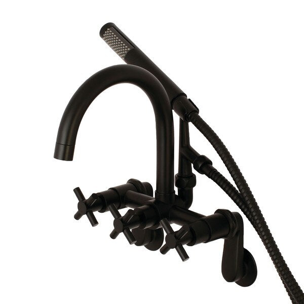 Wall-Mount Clawfoot Tub Faucet, Matte Black, Tub Wall Mount