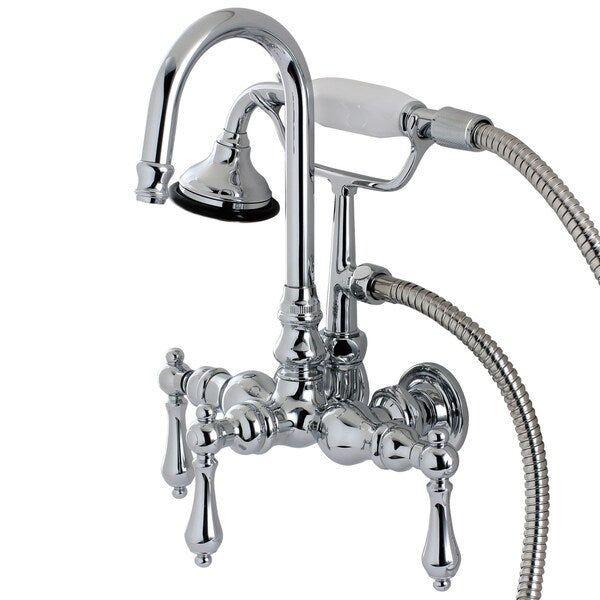 Wall-Mount Clawfoot Tub Faucet, Polished Chrome, Tub Wall Mount