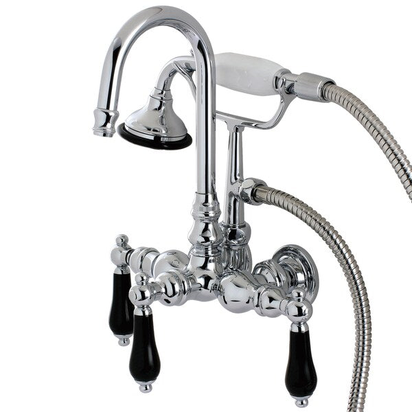 Wall-Mount Clawfoot Tub Faucet, Polished Chrome, Tub Wall Mount