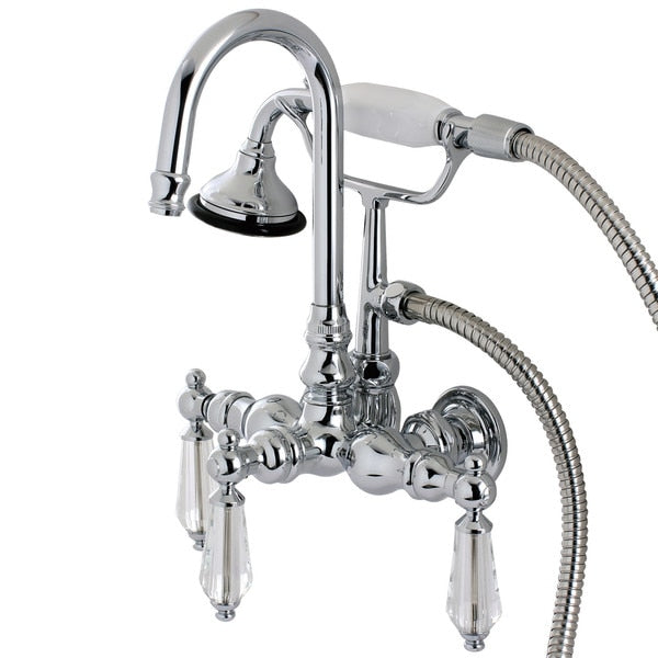 Wall-Mount Clawfoot Tub Faucet, Polished Chrome, Tub Wall Mount