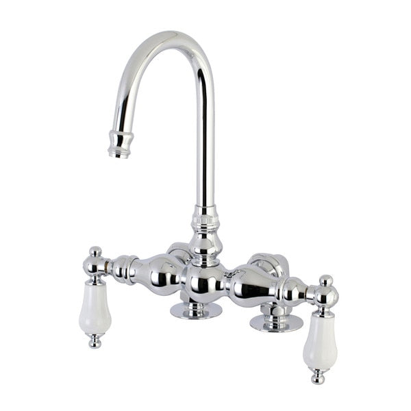 Deck-Mount Clawfoot Tub Faucet, Polished Chrome, Deck Mount
