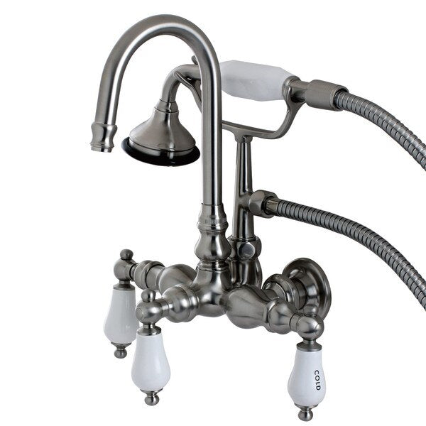 Wall-Mount Clawfoot Tub Faucet, Brushed Nickel, Tub Wall Mount
