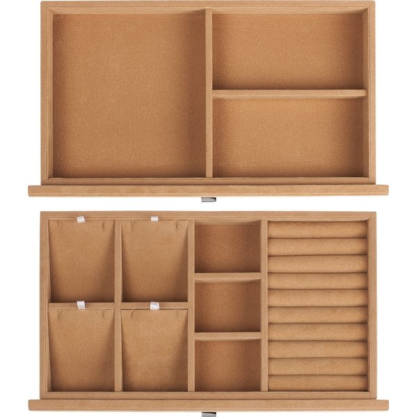 Suede-Lined Jewelry Storage Drawer Set
