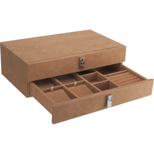 Suede-Lined Jewelry Storage Drawer Set