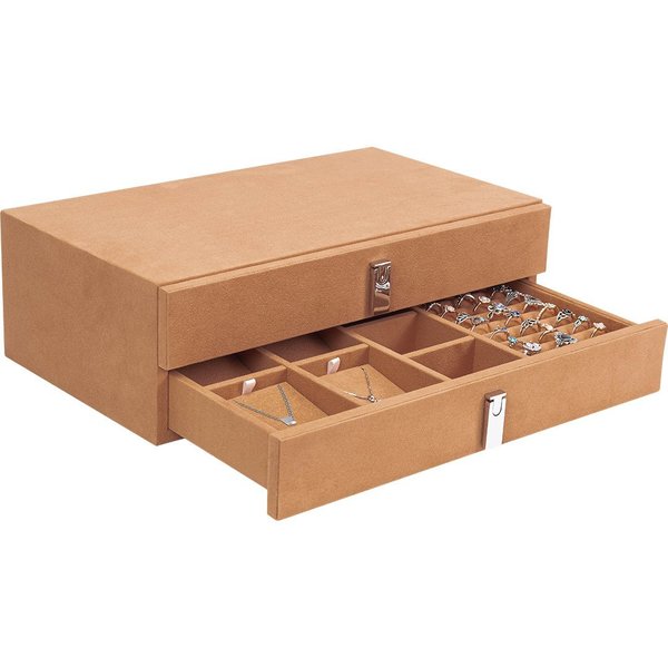 Suede-Lined Jewelry Storage Drawer Set