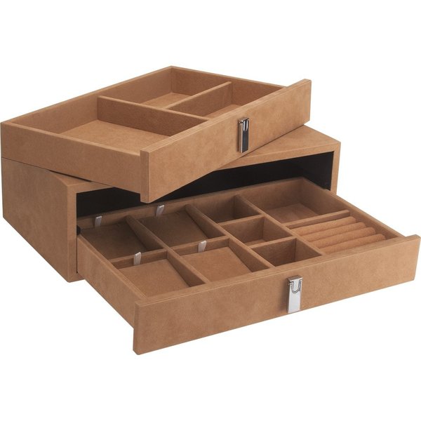 Suede-Lined Jewelry Storage Drawer Set