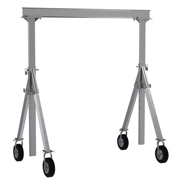 Alum Gantry Crane, Pneumatic Caster, 10x8