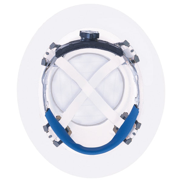 Full Brim Hard Hat, Type 2, Class E, Ratchet (4-Point), White