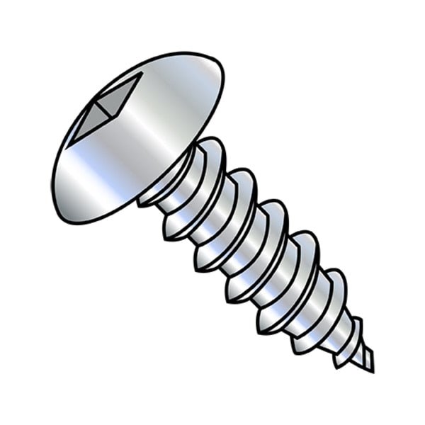 Self-Drilling Screw, #14-10 x 3/4 in, Zinc Plated Steel Truss Head Square Drive, 3000 PK