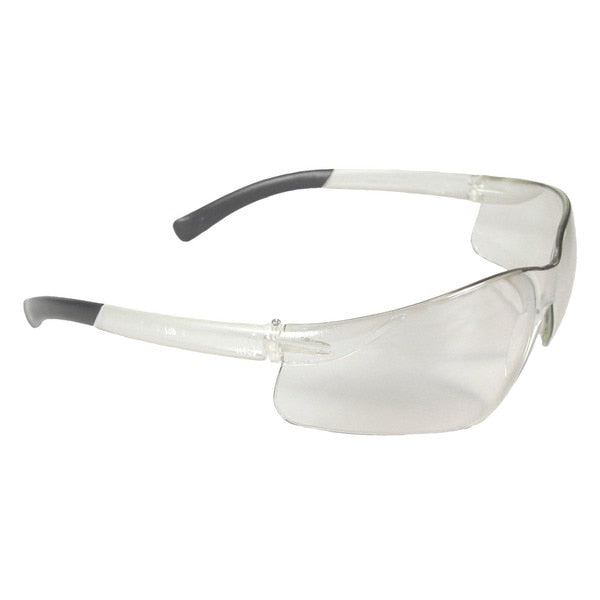 Safety Glasses, Wraparound Clear Polycarbonate Lens, Uncoated