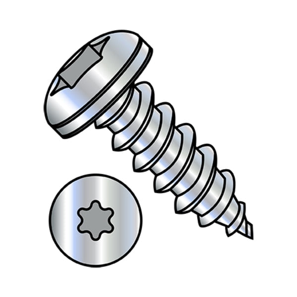 Self-Drilling Screw, #14-10 x 1-1/2 in, Zinc Plated Steel Pan Head Torx Drive, 2000 PK