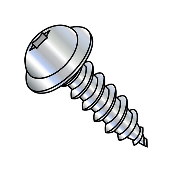 Sheet Metal Screw, #8-15 x 1/2 in, Zinc Plated Steel Round Head Torx Drive, 10000 PK