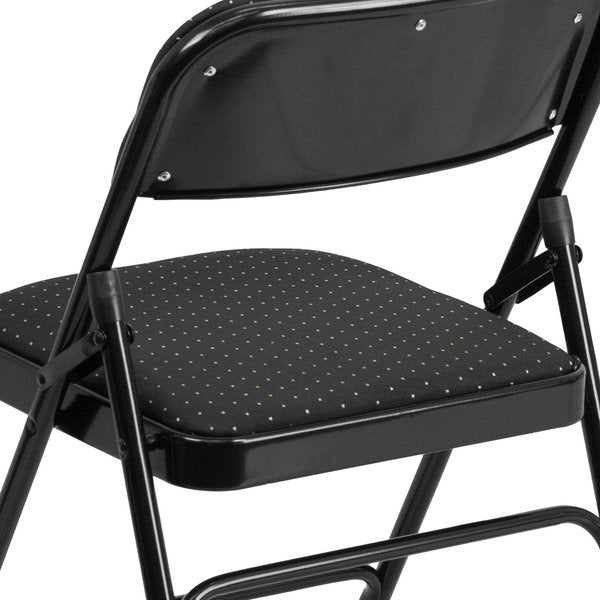 Black Fabric Metal Chair