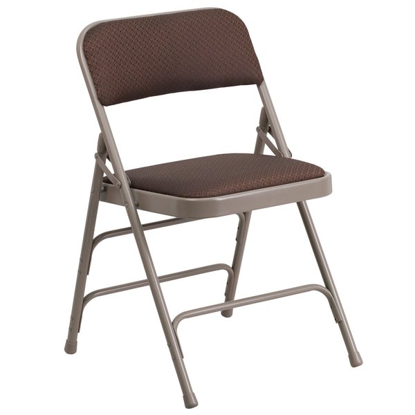Brown Fabric Metal Chair