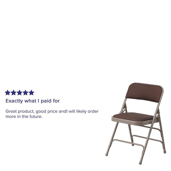 Brown Fabric Metal Chair