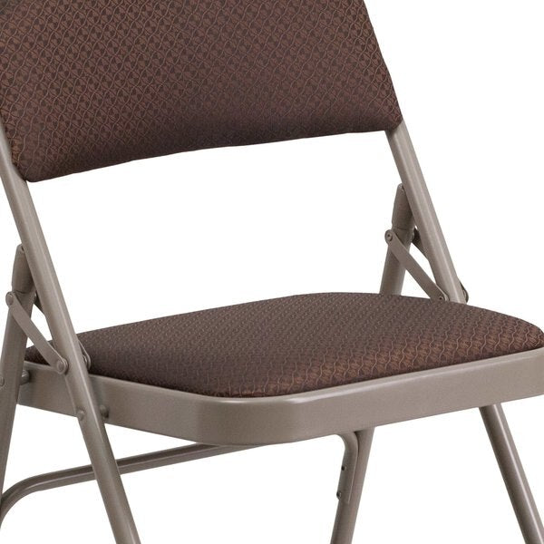 Brown Fabric Metal Chair